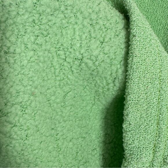 Exist Fleece Lined Terrycloth Knit Crew Neck Sweatshirt Lime Green Small - Picture 7 of 13